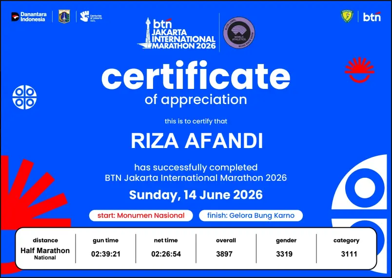 Jakarta International Marathon 2026 - HM